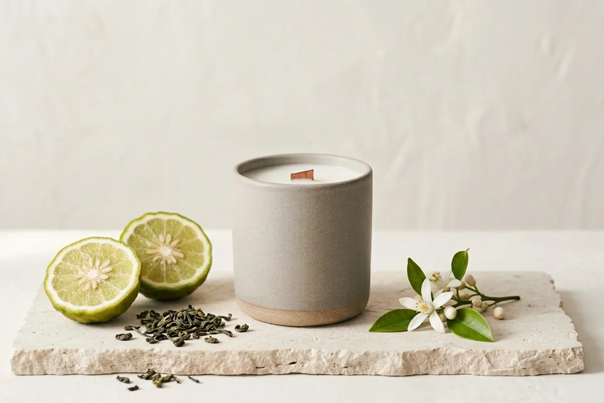 A Bergamot Field candle by Bellwood & Ash: bergamot, neroli, and the first cup of the day.